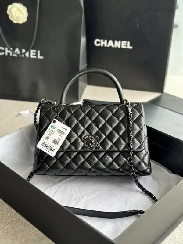 CHANEL LARGE FLAP BAG WITH TOP HANDLE