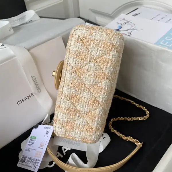 CHANEL FLAP BAG WITH TOP HANDLE