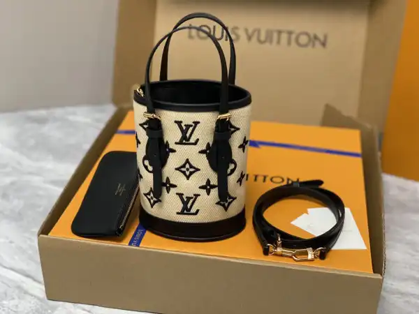 Aaa replica bags LOUIS VUITTON NANO BUCKET