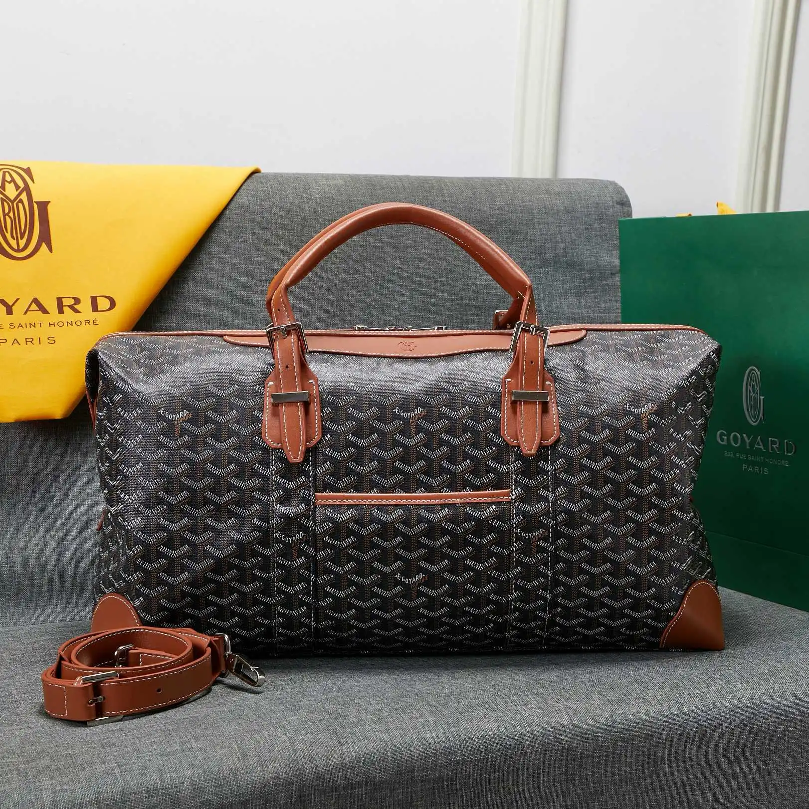 [FREE SHIPPING] GOYARD Travel 55 Bag