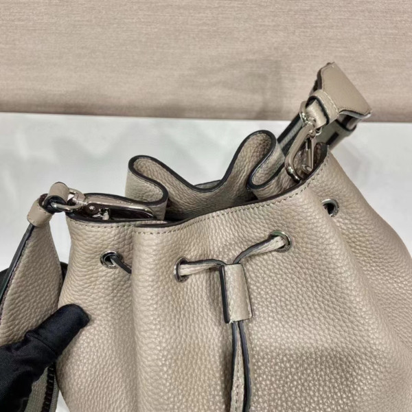 HOT SALE PRADA  Leather Bucket Bag