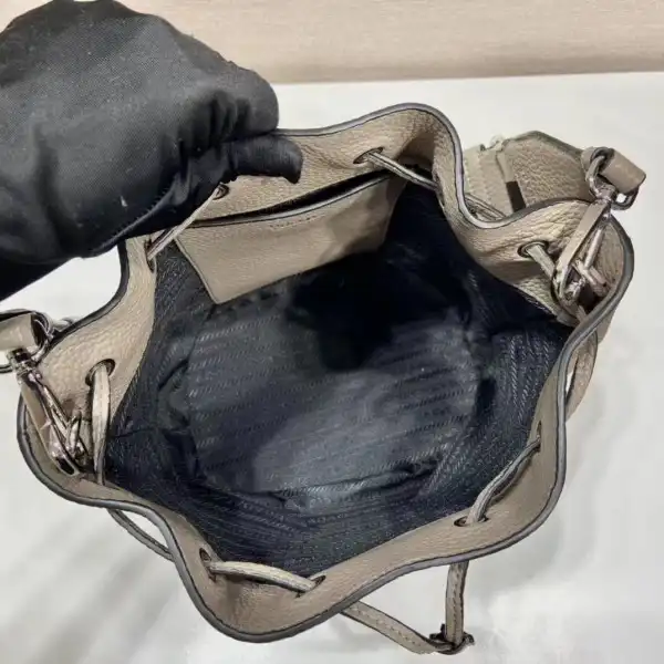 PRADA  Leather Bucket Bag