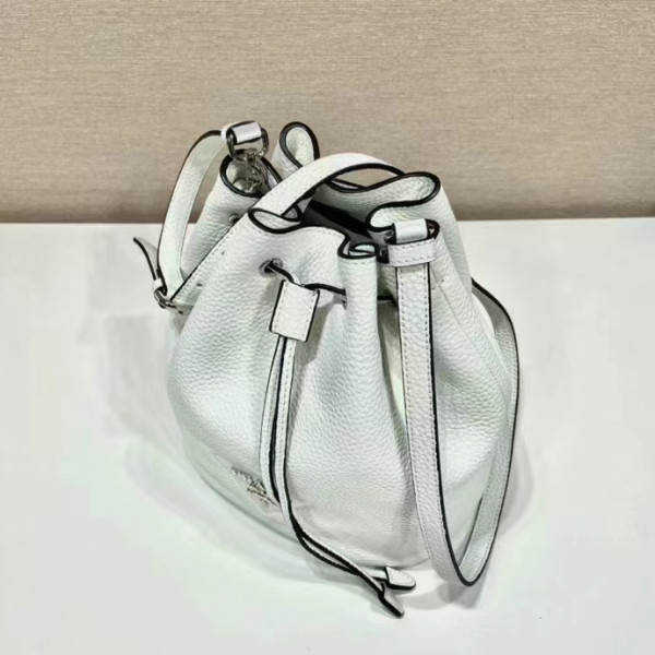 HOT SALE PRADA  Leather Bucket Bag