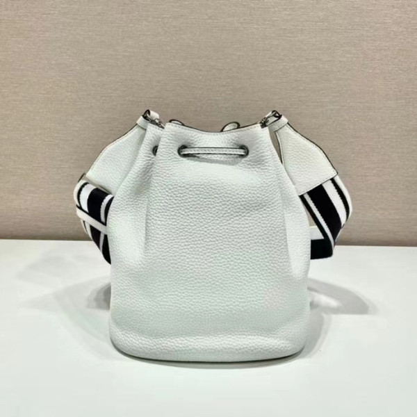 HOT SALE PRADA  Leather Bucket Bag