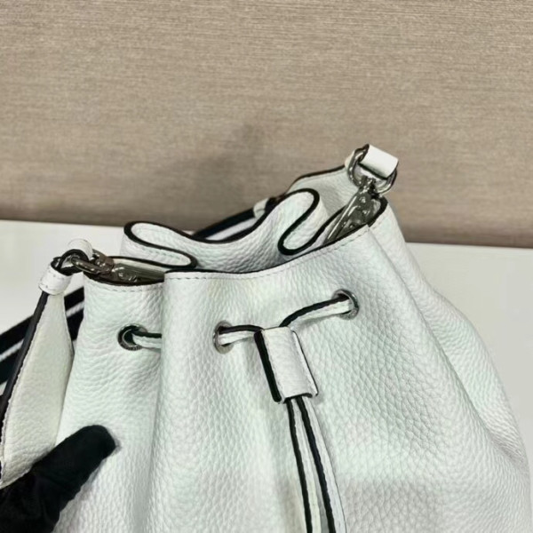 HOT SALE PRADA  Leather Bucket Bag