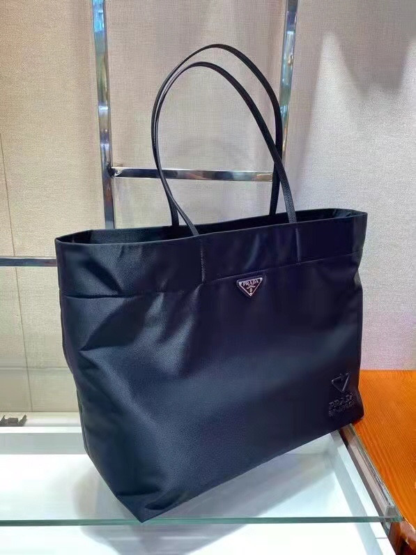 HOT SALE PRADA Re-Nylon and Saffiano leather tote bag