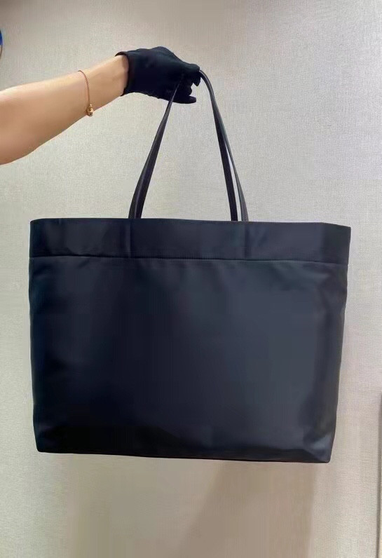 HOT SALE PRADA Re-Nylon and Saffiano leather tote bag