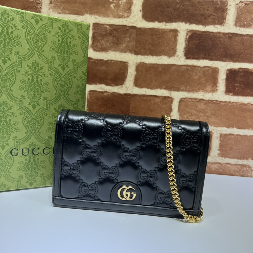 HOT SALE GUCCI GG MATELASSÉ CHAIN WALLET