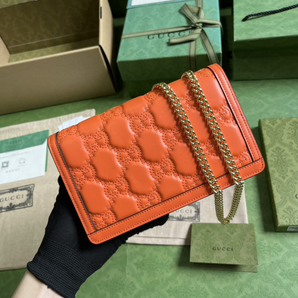 HOT SALE GUCCI GG MATELASSÉ CHAIN WALLET