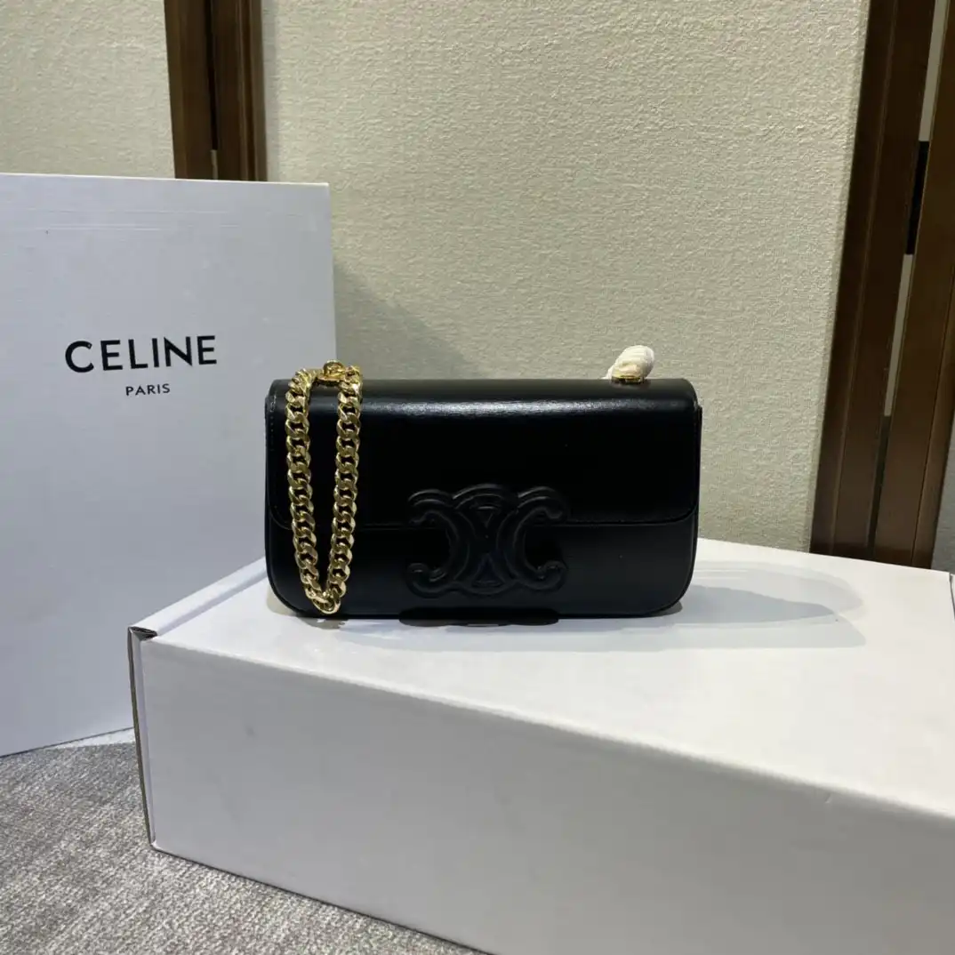 CELIN* CHAIN SHOULDER BAG TRIOMPHE