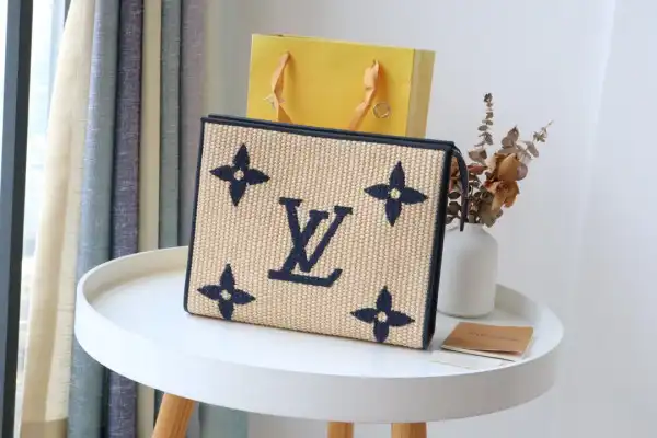 LOUIS VUITTON Monogram Raffia Toiletry Pouch