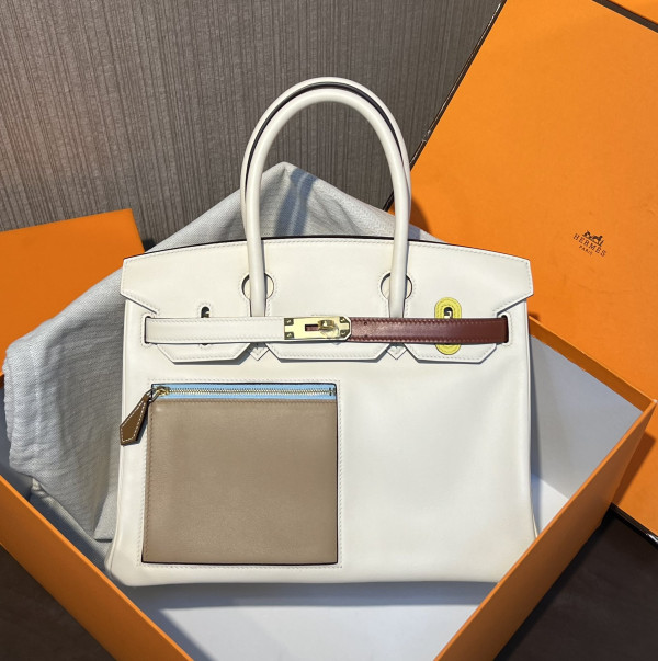 HOT SALE HERMES Cargo Birkin Bag Swift 30