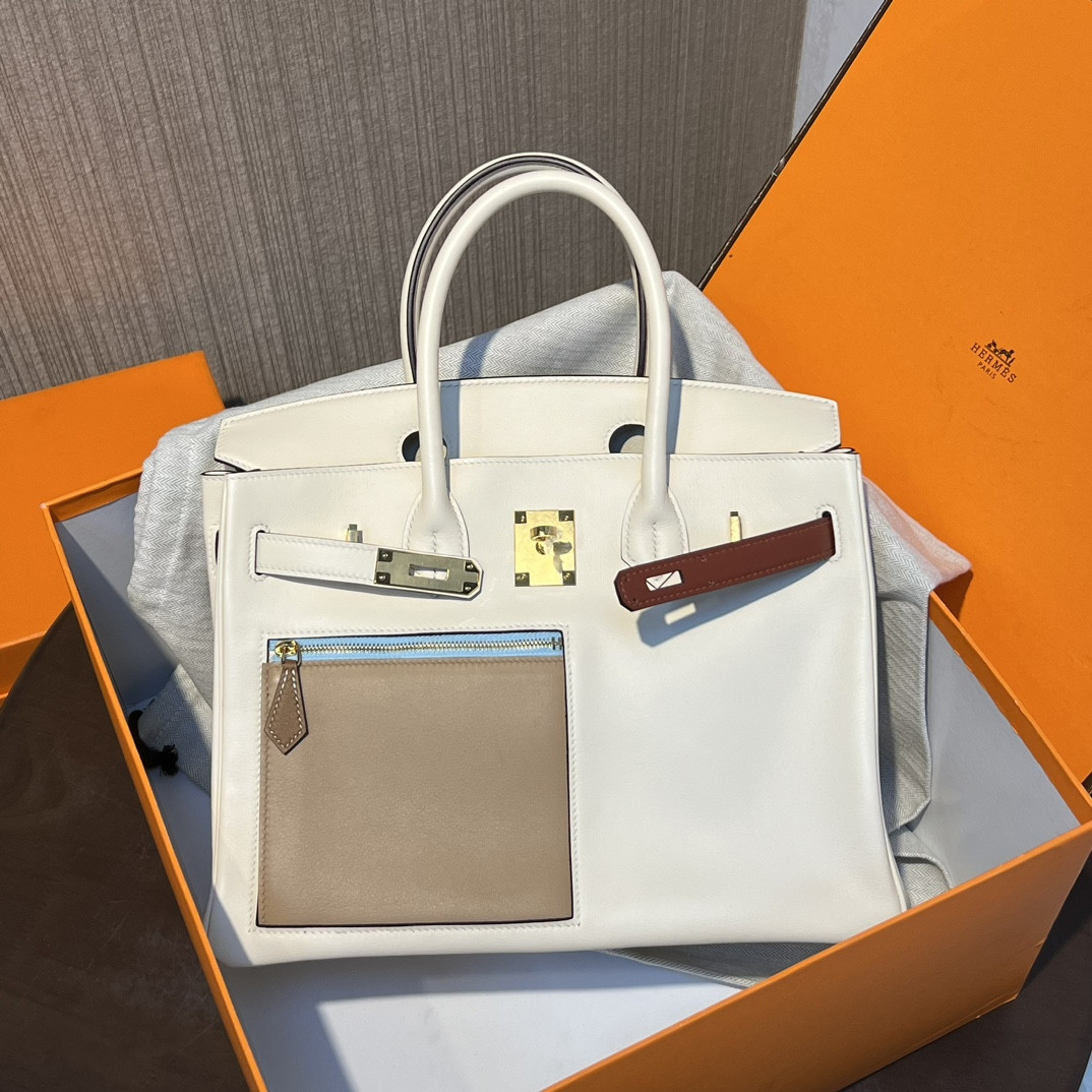 HOT SALE HERMES Cargo Birkin Bag Swift 30