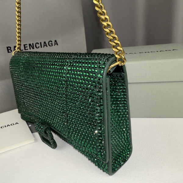 HOT SALE BALENCIAGA HOURGLASS WALLET ON CHAIN