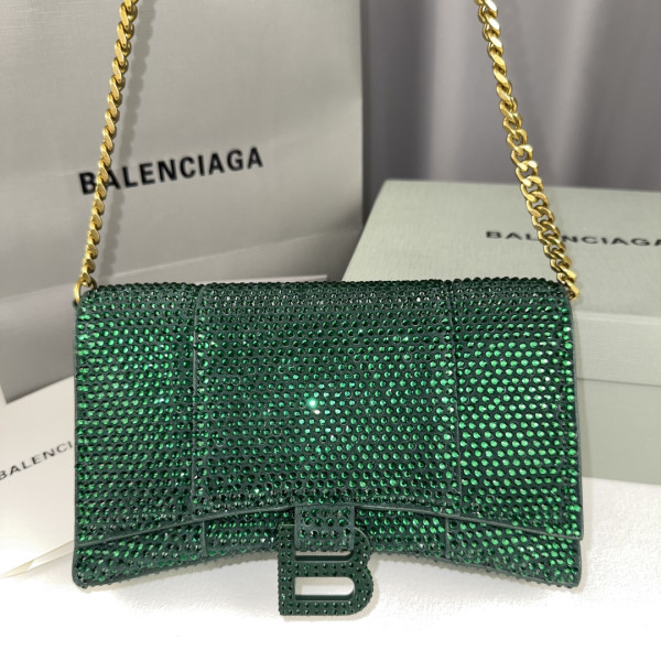 HOT SALE BALENCIAGA HOURGLASS WALLET ON CHAIN