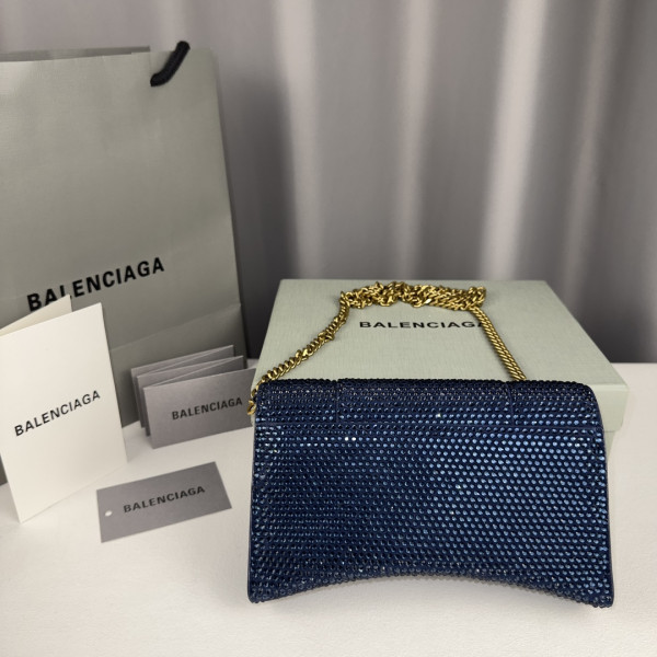 HOT SALE BALENCIAGA HOURGLASS WALLET ON CHAIN