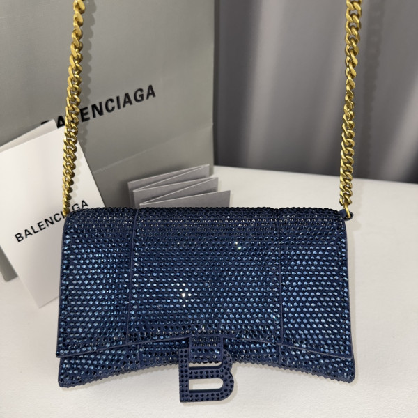 HOT SALE BALENCIAGA HOURGLASS WALLET ON CHAIN