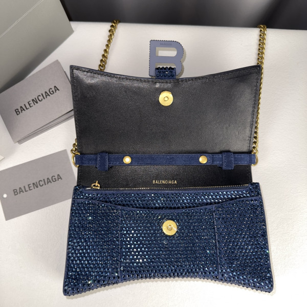 HOT SALE BALENCIAGA HOURGLASS WALLET ON CHAIN