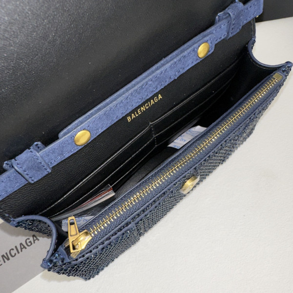 HOT SALE BALENCIAGA HOURGLASS WALLET ON CHAIN