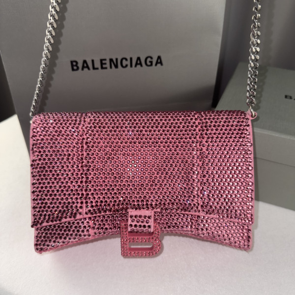 BALENCIAGA HOURGLASS WALLET ON CHAIN