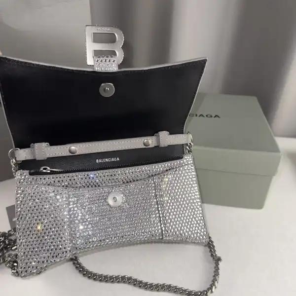 BALENCIAGA HOURGLASS WALLET ON CHAIN