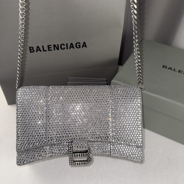 HOT SALE BALENCIAGA HOURGLASS WALLET ON CHAIN