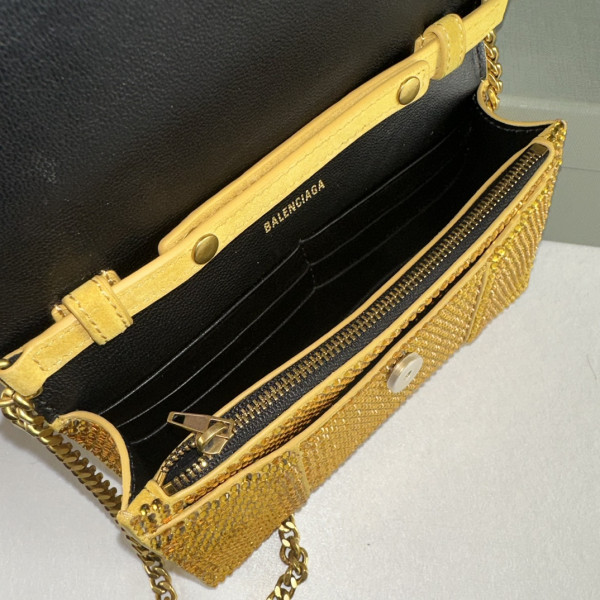 BALENCIAGA HOURGLASS WALLET ON CHAIN