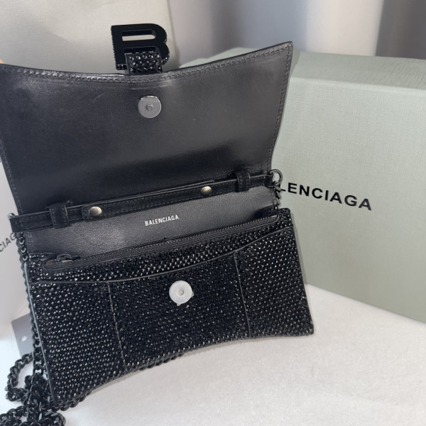 HOT SALE BALENCIAGA HOURGLASS WALLET ON CHAIN