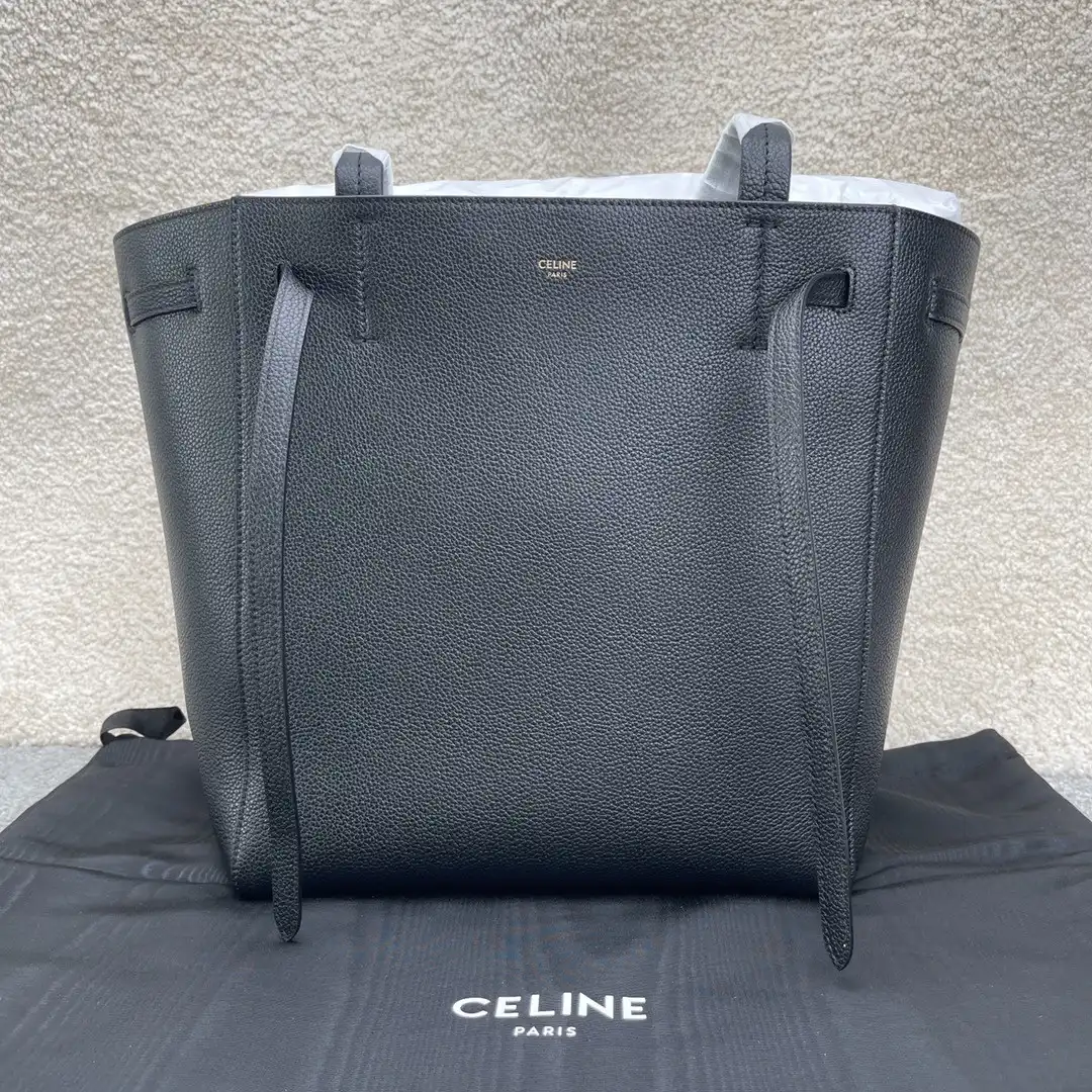 CELIN* SMALL CABAS PHANTOM IN SOFT GRAINED CALFSKIN