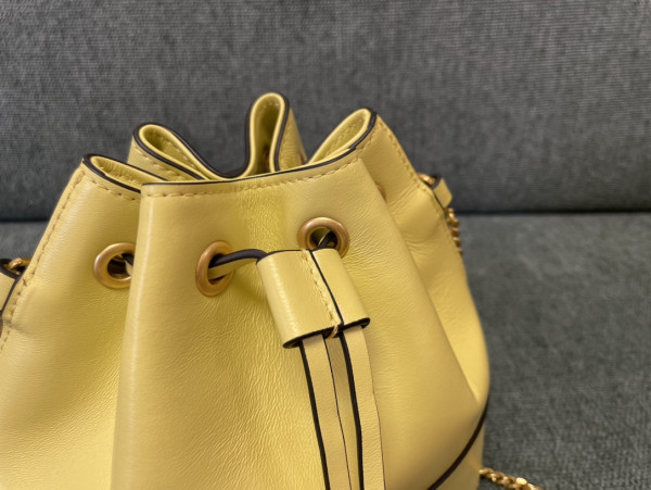 HOT SALE VALENTINO MINI BUCKET BAG IN NAPPA WITH VLOGO SIGNATURE CHAIN