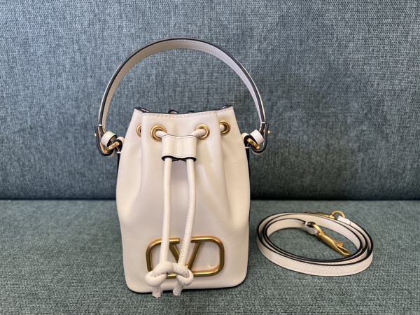 HOT SALE VALENTINO VLOGO Iconographe Mini Canvas Bucket Bag