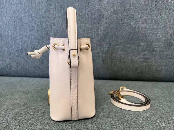 VALENTINO VLOGO Iconographe Mini Canvas Bucket Bag