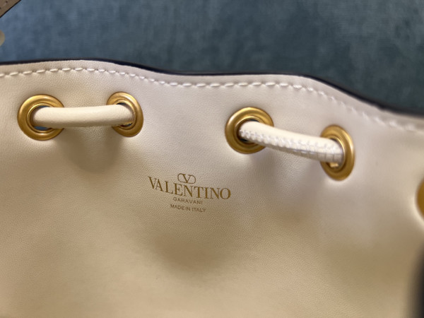 HOT SALE VALENTINO VLOGO Iconographe Mini Canvas Bucket Bag