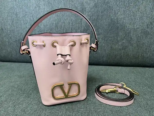 VALENTINO VLOGO Iconographe Mini Canvas Bucket Bag