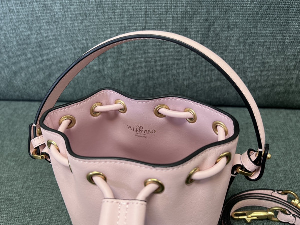 HOT SALE VALENTINO VLOGO Iconographe Mini Canvas Bucket Bag