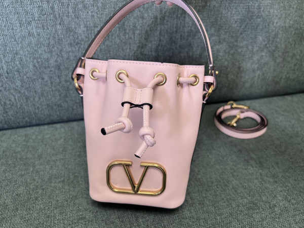 HOT SALE VALENTINO VLOGO Iconographe Mini Canvas Bucket Bag