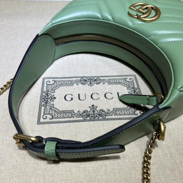 HOT SALE GUCCI GG Marmont half-moon-shaped mini bag