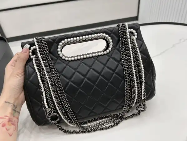 CHANEL LARGE FLAP BAG WITH TOP HANDLE