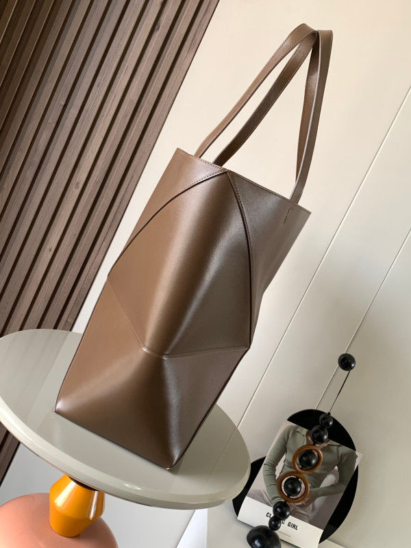 HOT SALE Lowee Puzzle Fold Tote in shiny calfskin