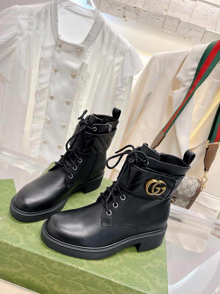 HOT SALE GUCCI Women's ankle boot with Double G