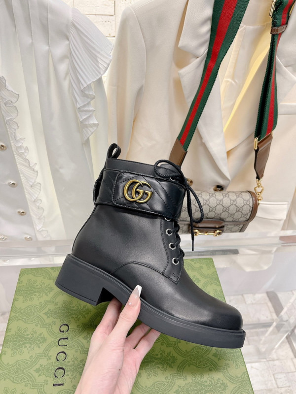 HOT SALE GUCCI Women's ankle boot with Double G