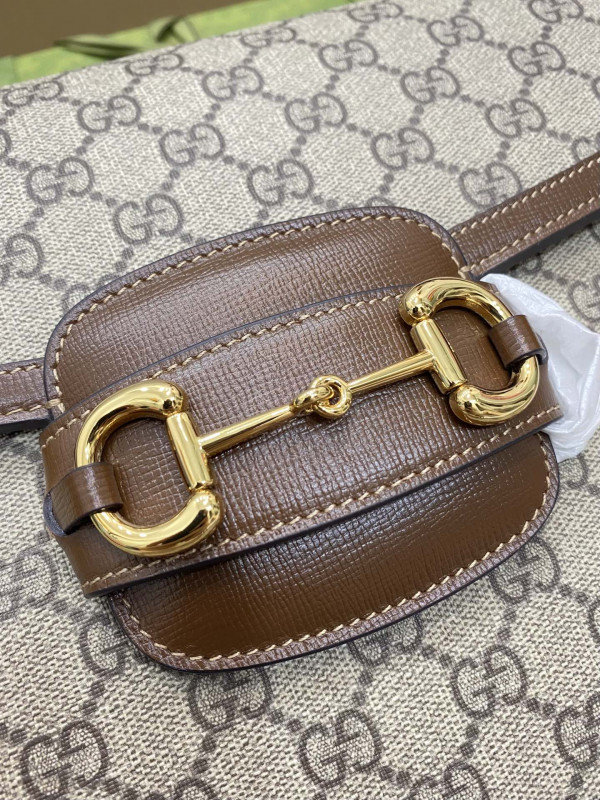 [FREE SHIPPING] Gucci Horsebit 1955 patchwork shoulder bag