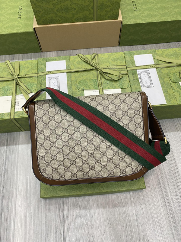 [FREE SHIPPING] Gucci Horsebit 1955 patchwork shoulder bag