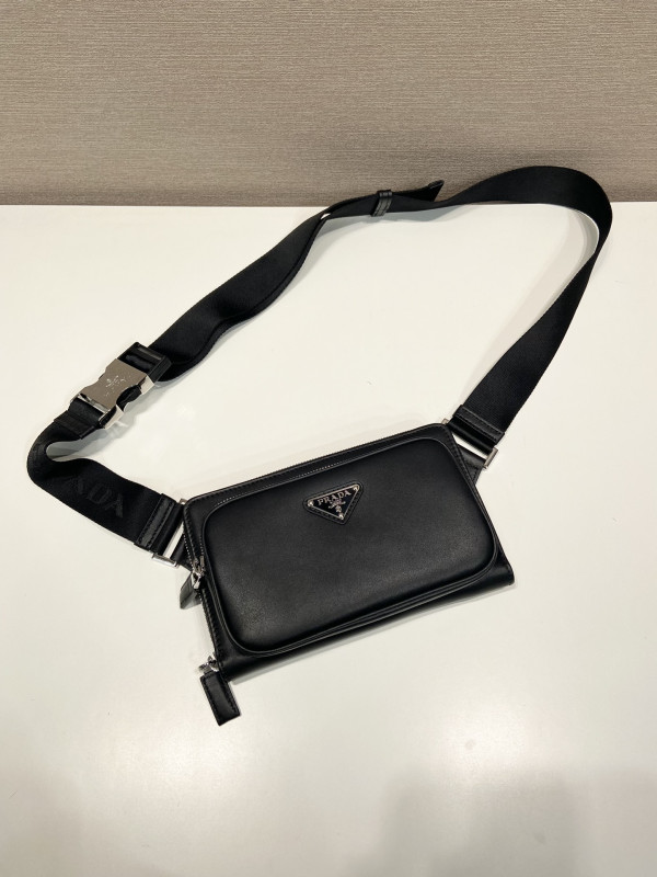 HOT SALE PRADA Leather belt bag