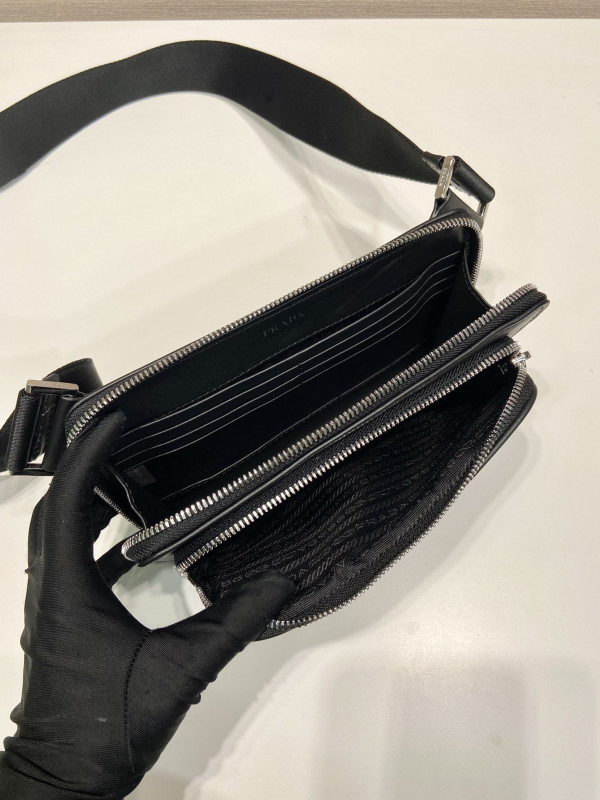 HOT SALE PRADA Leather belt bag