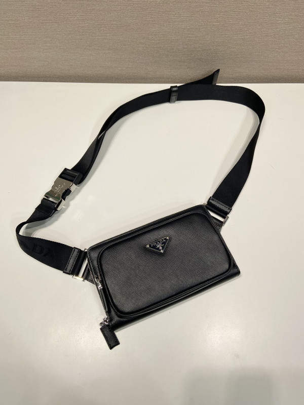 HOT SALE PRADA Saffiano Leather belt bag