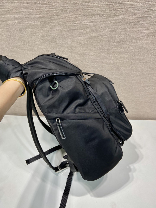 HOT SALE PRADA Re-Nylon and brushed leather backpack