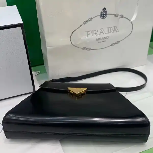 First bag ru PRADA Medium brushed leather handbag