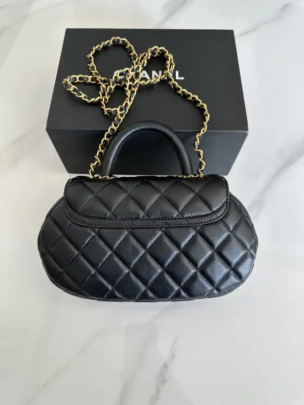 CHANEL FLAP BAG WITH TOP HANDLE