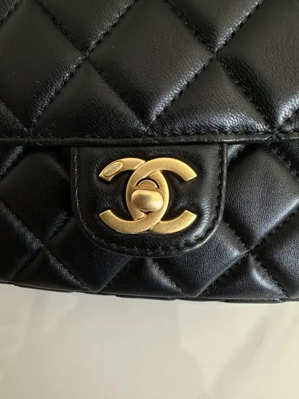 CHANEL FLAP BAG WITH TOP HANDLE